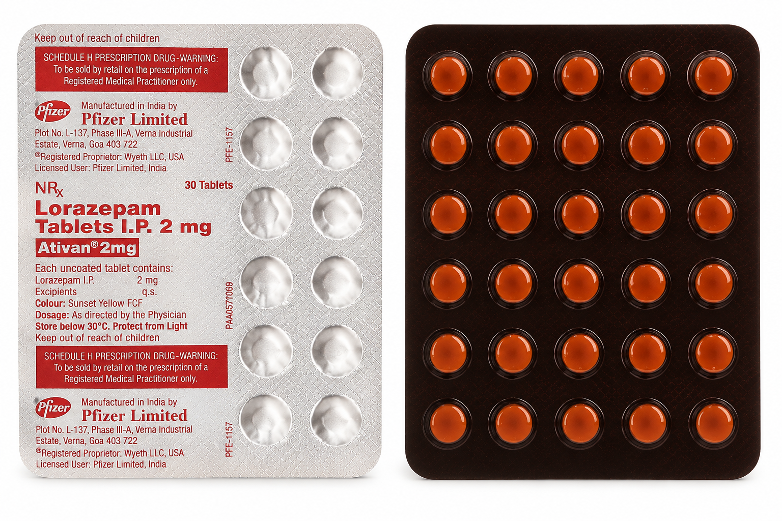 Lorazepam Ativan 2mg US to US