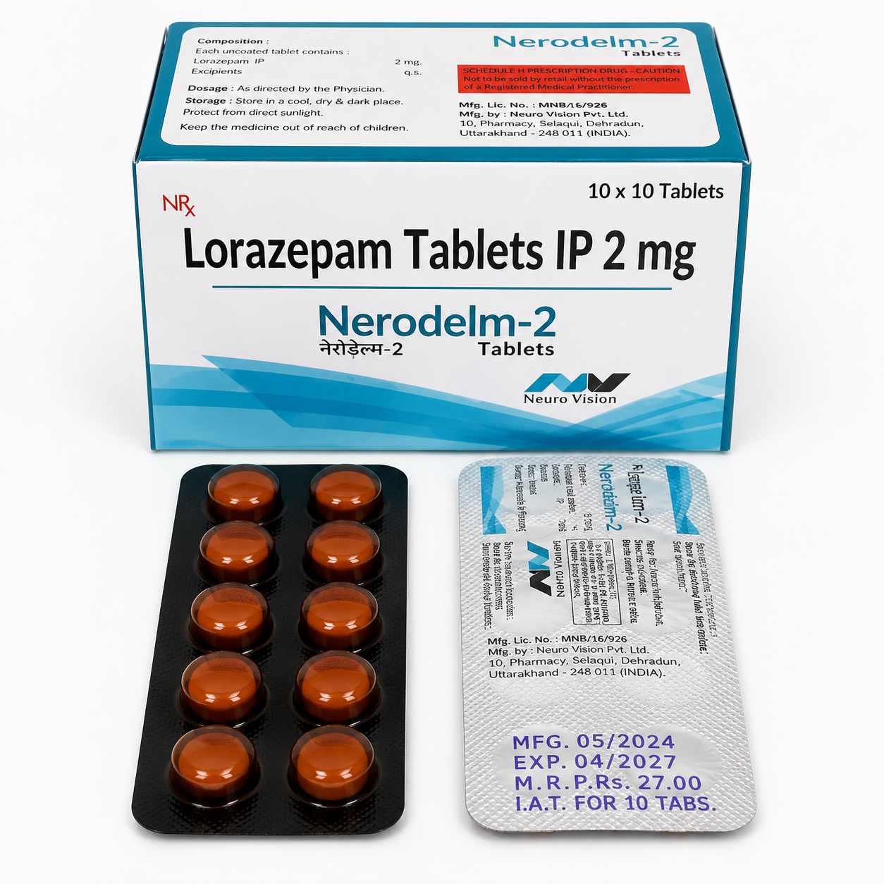 Lorazepam Nerodelm 2mg US to US
