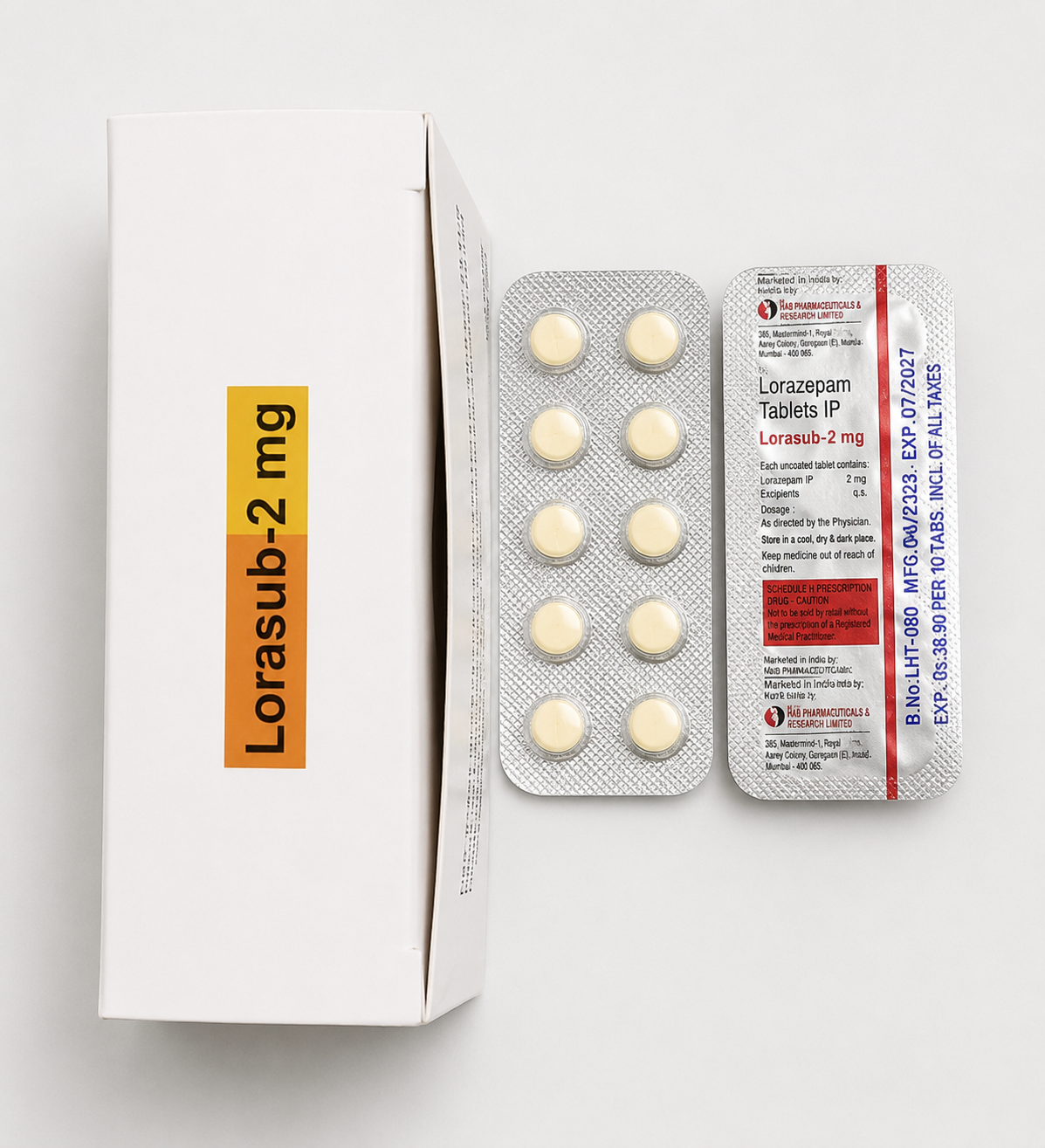 Lorazepam Lorasub 2mg us to us